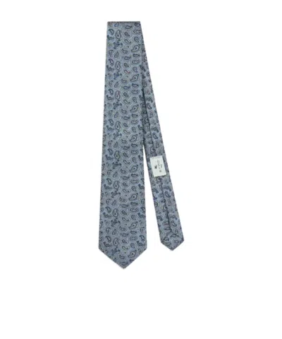 ETRO ETRO JACQUARD PAISLEY LOGO PATCH TIE
