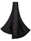 Etro Jacquard Paisley-print Fringed Scarf In Black