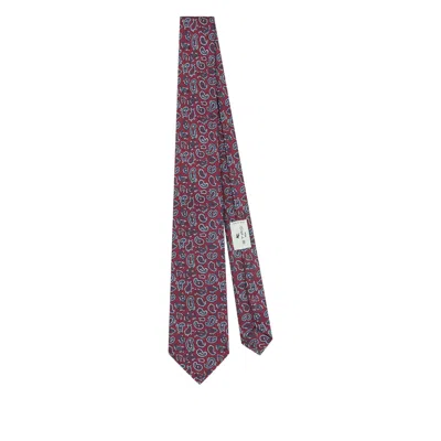 Etro Jacquard Paisley Silk Tie In Brown