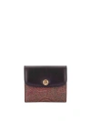 Etro Jacquard Paisley Wallet Leather Flap In Black