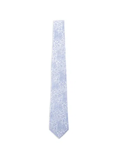 Etro Jacquard Paisley-print Silk Tie In Blue