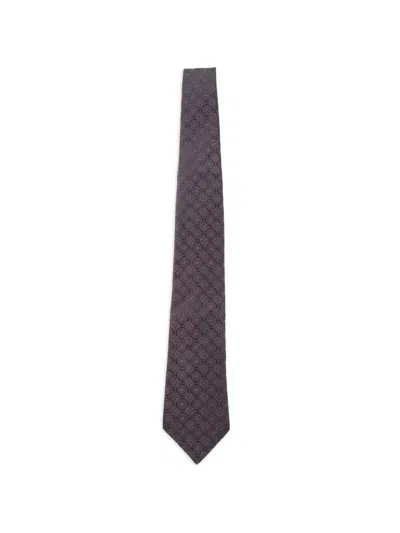 Etro Jacquard Paisley-print Silk Tie In Brown