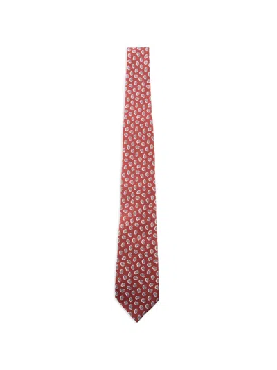 Etro Jacquard Paisley-print Tie In Red