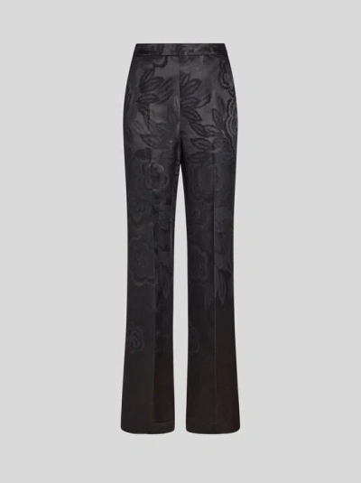 Etro Jacquard Palazzo Trousers In Black