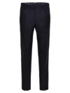 Etro Blue Slim Flat Front Pants In Blue