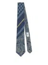 Etro Jacquard Patchwork Tie In Brown