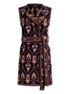 Etro Jacquard-pattern Belted Mini Dress In Multi