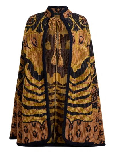 ETRO JACQUARD-PATTERN CAPE
