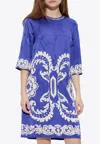 Etro Jacquard Pattern Crewneck Mini Dress