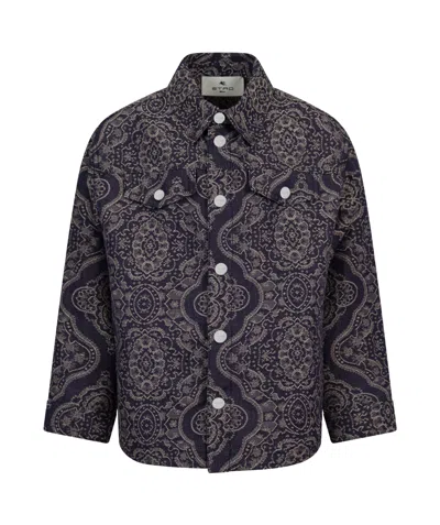 ETRO JACQUARD PATTERN SHIRT JACKET