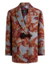 Etro Jacquard-pattern Toggle Coat In Multi