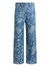 Etro Jacquard-pattern Trousers In Blau