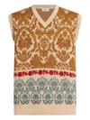 Etro Jacquard-pattern V-neck Waistcoat In Multi