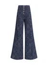 Etro Women Jacquard-patterned Flare Jeans
