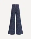 Etro Women Jacquard-patterned Flare Jeans In Blue