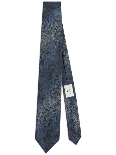 ETRO JACQUARD PRINT SILK TIE
