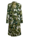 Etro Jacquard Robe Coat In Green