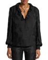 Etro Jacquard Blouse In Black