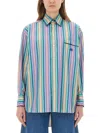 Etro Multi-coloured Striped Cotton Shirt Women In Multicolour