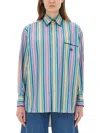 Etro Multi-coloured Striped Cotton Shirt Women In Multicolour