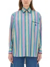 Etro Multi-coloured Striped Cotton Shirt Women In Multicolour