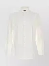 Etro Jacquard Shirt With Long Sleeves And Pointed Collar In White
