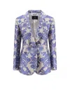Etro Jacquard Silk Blend Blazer With Embroidery
