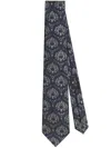 Etro Jacquard Silk-blend Tie In Blue