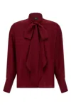 Etro Jacquard Silk Blouse Shirt And Blouse Bordeaux In Burgundy
