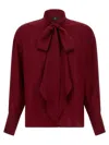 Etro Jacquard Silk Blouse Shirt And Blouse Bordeaux In Burgundy
