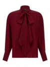 Etro Jacquard Silk Blouse Shirt And Blouse Bordeaux In Pink