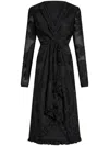 Etro , Silk Jacquard Dress, Woman, Black, Size 48 In Black