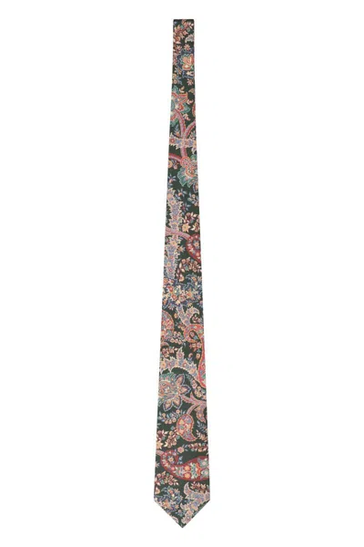 Etro Jacquard Silk Tie In Multi