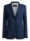 Etro Jacquard Single-breasted Blazer In Blue