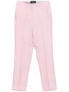 Etro Jacquard Stovepipe Trousers In 粉色