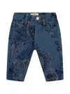 Etro Jacquard Straight Jeans In Blue