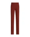 Etro Jacquard Straight-leg Tailored Trousers In Red