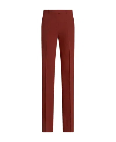 ETRO ETRO JACQUARD MID-RISE STRAIGHT-LEG TAILORED TROUSERS