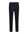 Etro Blue Slim Flat Front Pants In Black