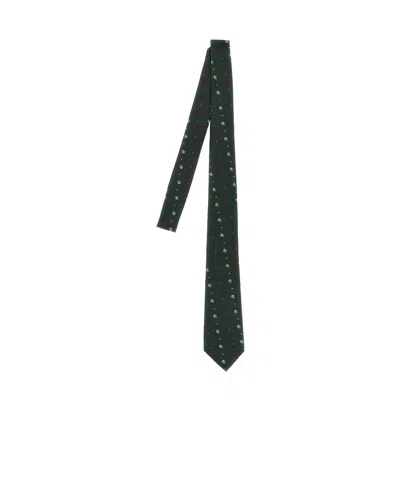 Etro Jacquard Tie In Black