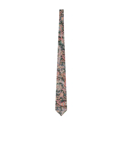 Etro Jacquard Tie In Brown