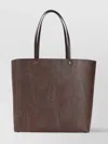 Etro Jacquard Top-handle Shoulder Bag In Brown