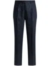 Etro Jacquard Trousers In Blue