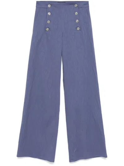 Etro Jacquard Trousers In Blue