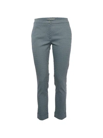 Pre-owned Etro Jacquard Trousers In Blue