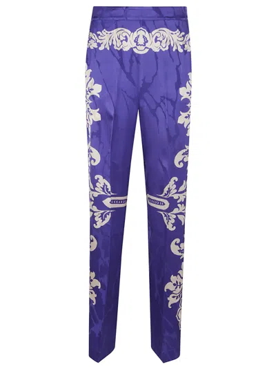 ETRO ETRO JACQUARD TROUSERS WITH FLORAL STENCIL DESIGN
