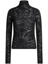 Etro Roll-neck Jacquard Sweater In Black