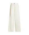 Etro Pegaso-embroidered Wide-leg Jeans In White