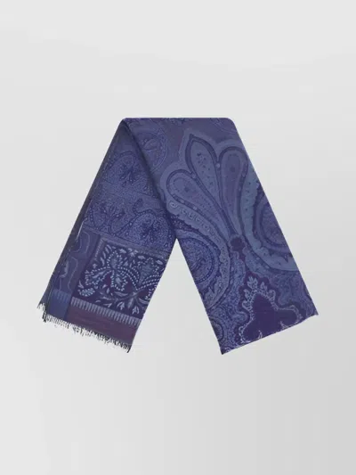 Etro Jacquard Wool And Silk Scarf
