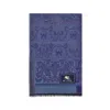Etro Men Jacquard Wool And Silk Scarf In Blue